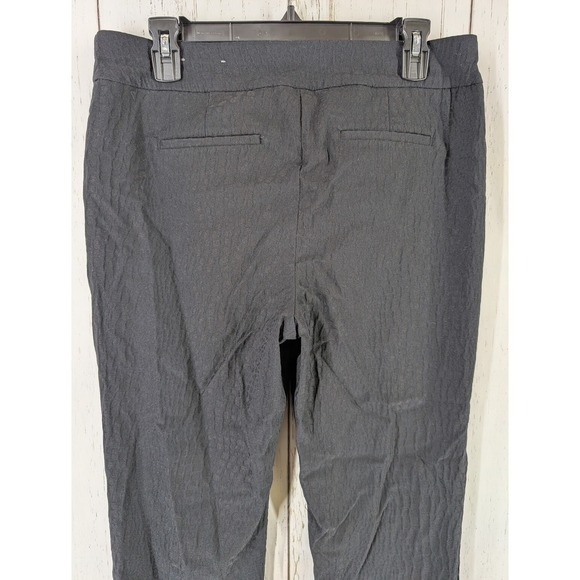 Chicos Size 10 P Womens Gray Textured Stretchy Casual Pants - Picture 6 of 8